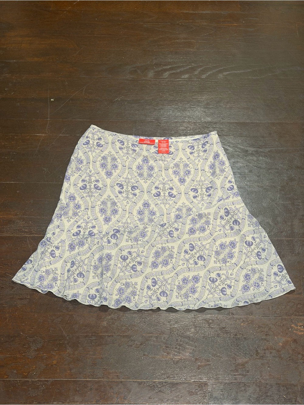 Oscar - Oscar de la renta floral  Print A-Line Skirt in Lavender and Cream